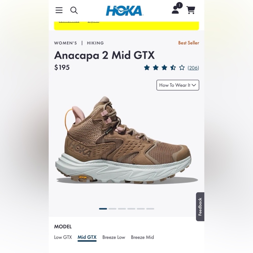 Hoka Anacapa 2 Mid GTX in Brown